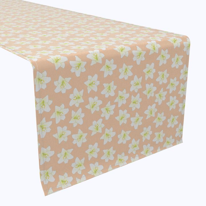 Fabric Textile Products, Inc. Table Runner, 100% Cotton, Springtime Lilies