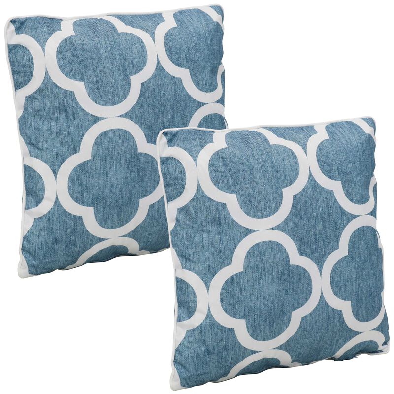 Sunnydaze Indoor/Outdoor Square Throw Pillow - 16 in