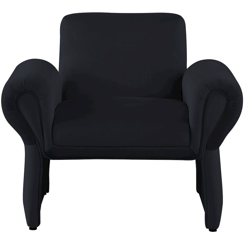 Meridian Furniture Fleurette Black Velvet Accent Chair