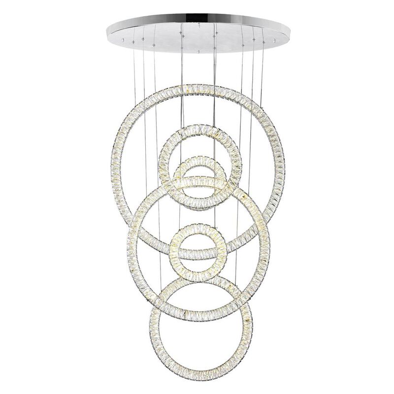 CWI Lighting Celina LED Chandelier With Chrome Finish