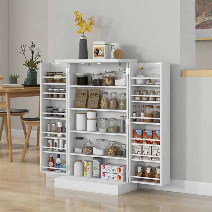 Hivvago Freestanding Kitchen Storage Cabinet with Spice Racks