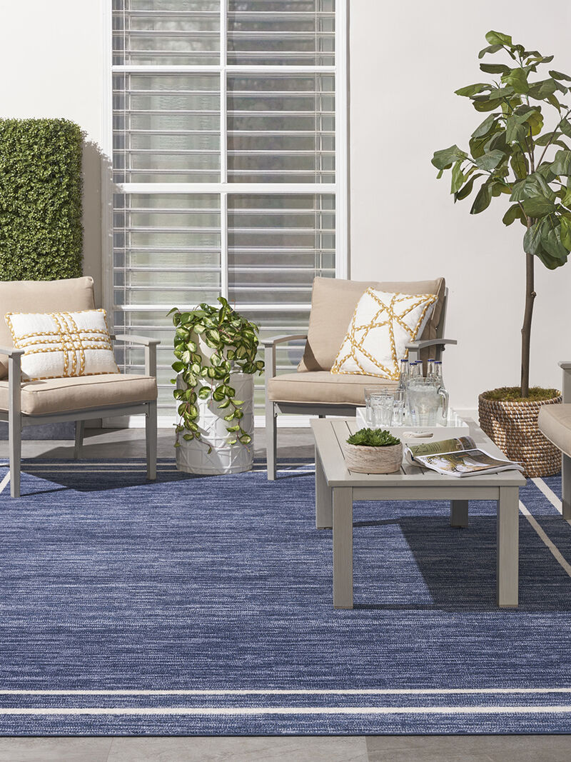 Nourison Essentials NRE02 Navy/Ivory 9' x 12' Rug