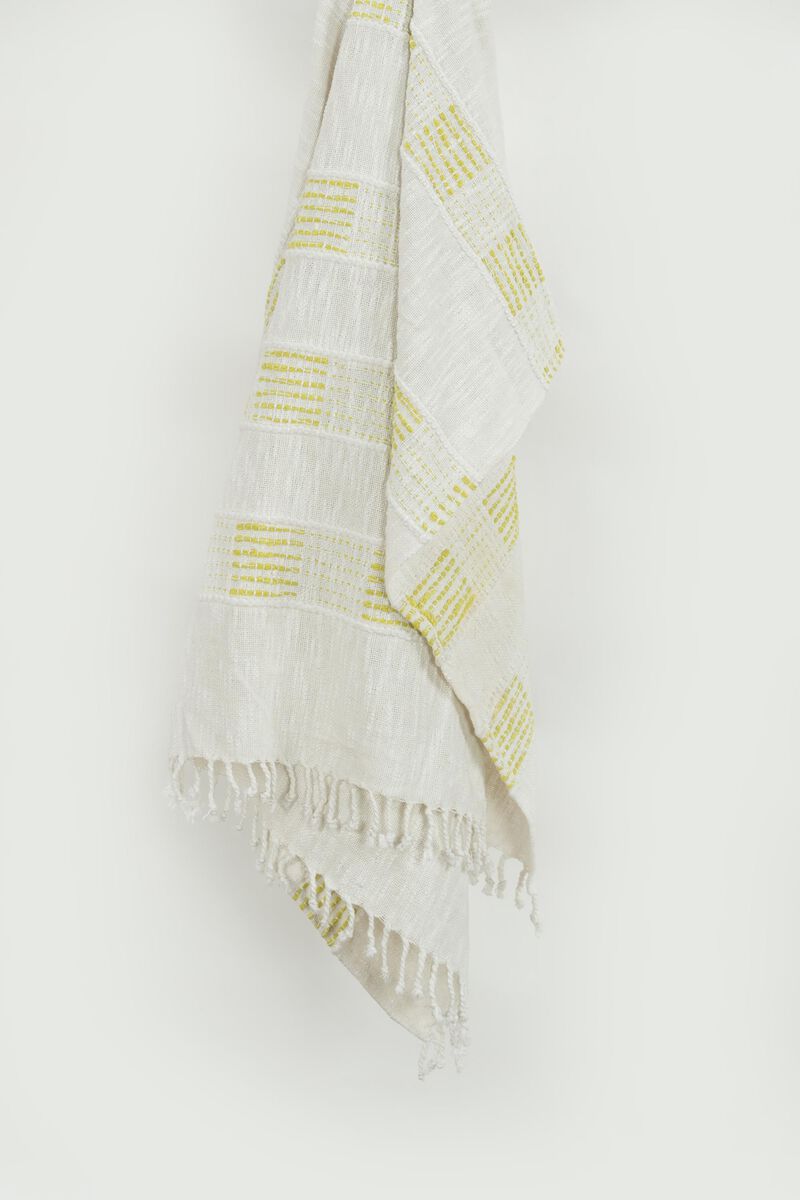 Yellow/Natural 50" x 60" Throw Blanket