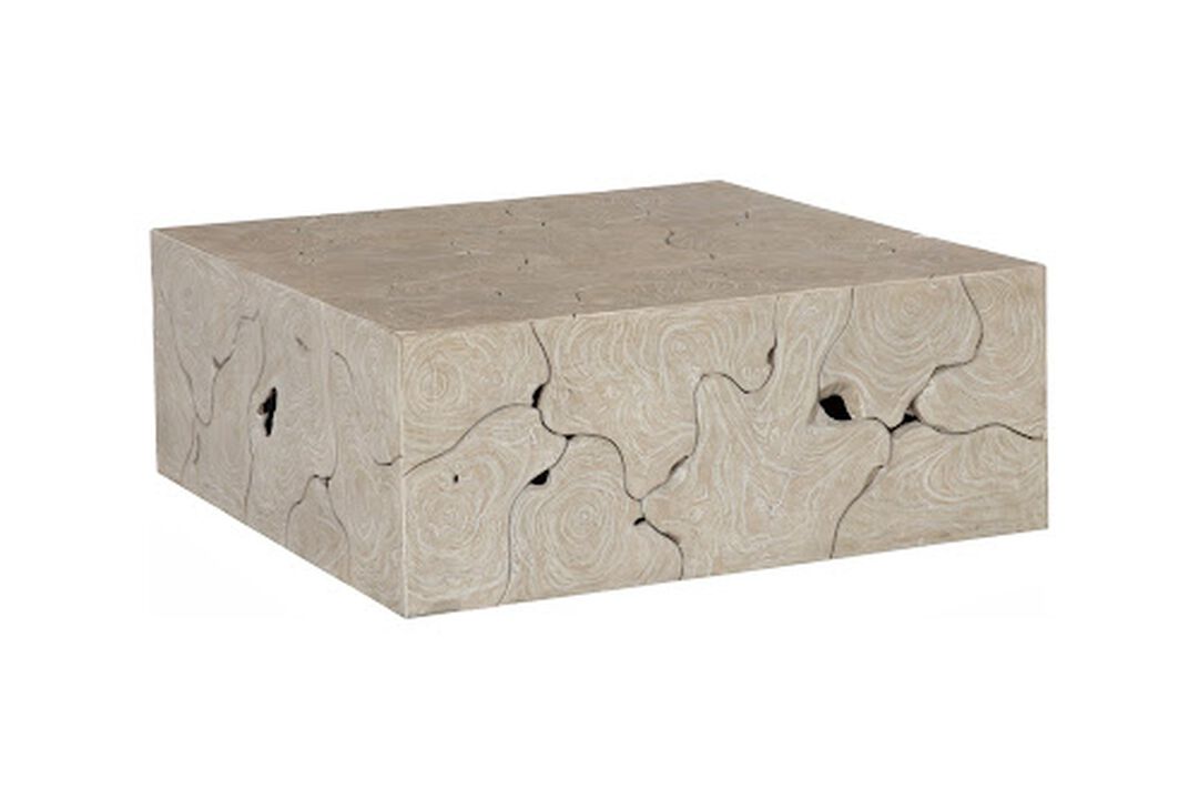 Teak Slice Square Coffee Table