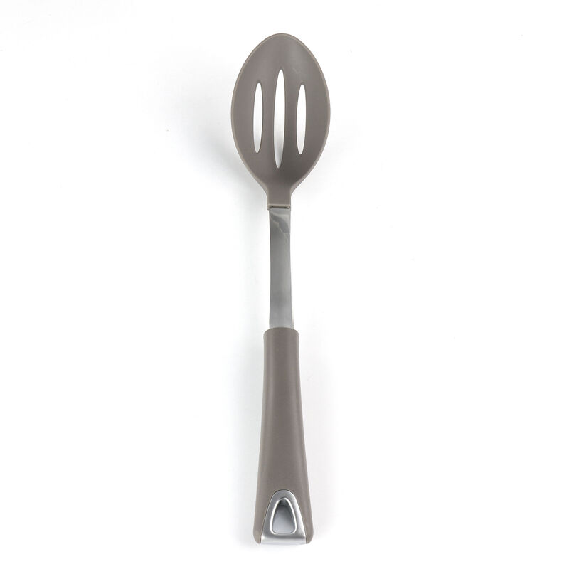 Martha Stewart Nylon Slotted Spoon in Taupe