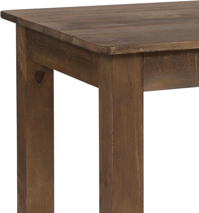 ShipItFurniture Hercules 46x30 Antique Rustic Solid Pine Farm Dining Table image number 5