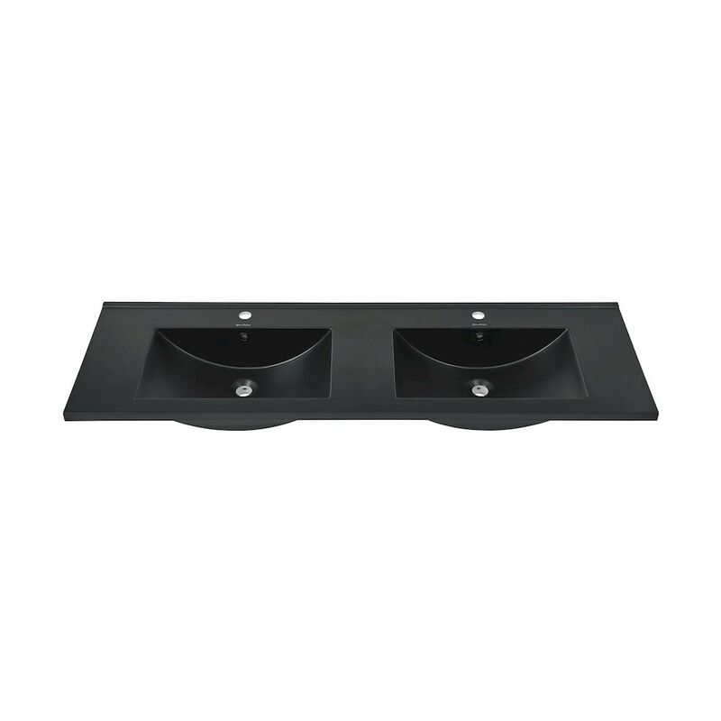 60 inch Vanity Top Bathroom Sink in Matte Black image number 2