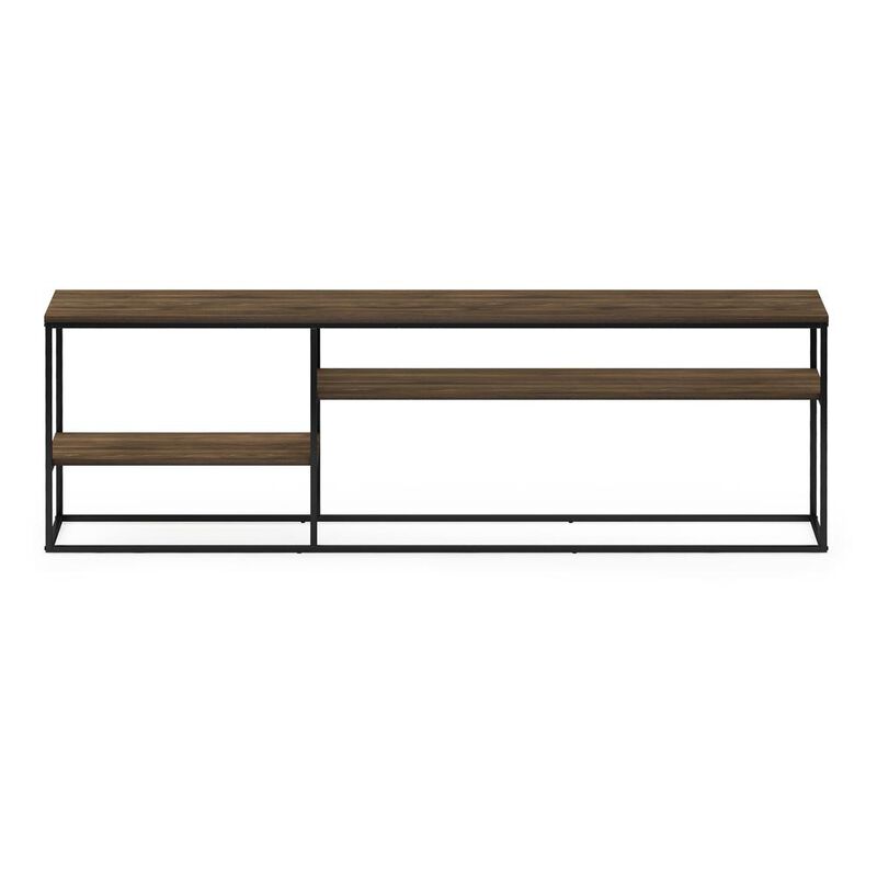 Furinno Moretti Modern Lifestyle TV Stand for TV up to 78 Inch, Columbia Walnut