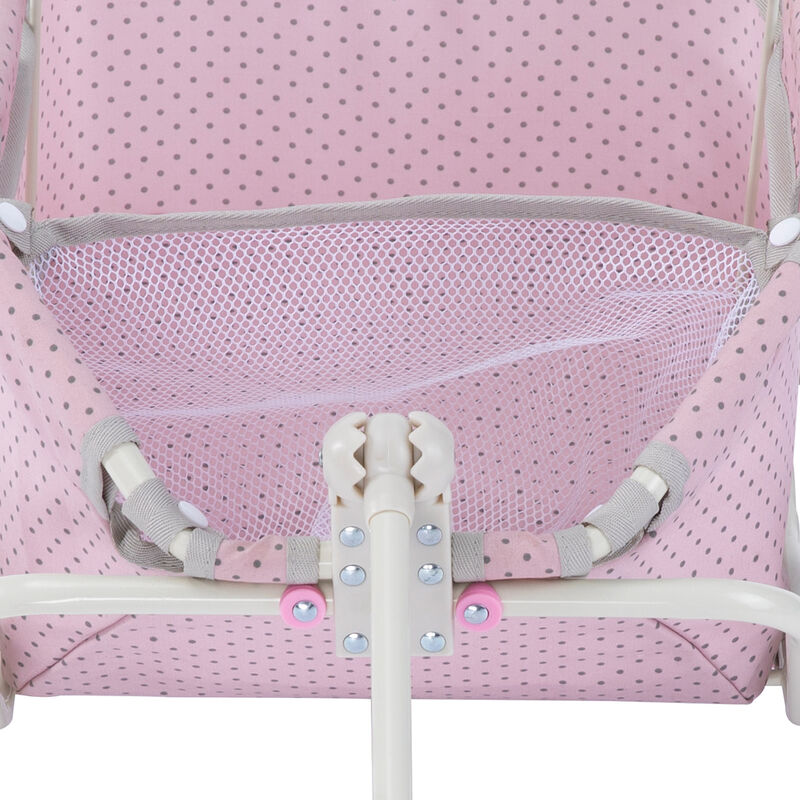 Olivia's Little World Polka Dot Princess Baby Doll & Stuffed Animal Wagon, Pink image number 3