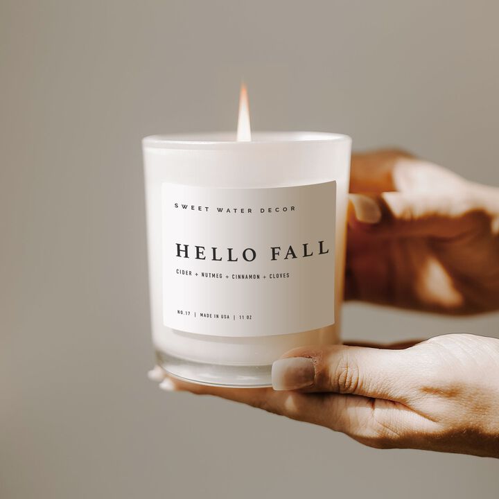Sweet Water Decor Hello Fall 11 oz Soy Candle