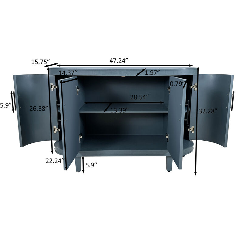 Contemporary Curved Sideboard 47.2" image number 3