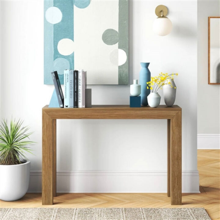 Solid Wood Modern Console Table – Sleek Sofa Table for Entryway or Living Room