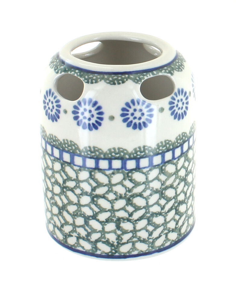 Blue Rose Polish Pottery Joanna Toothbrush Holder