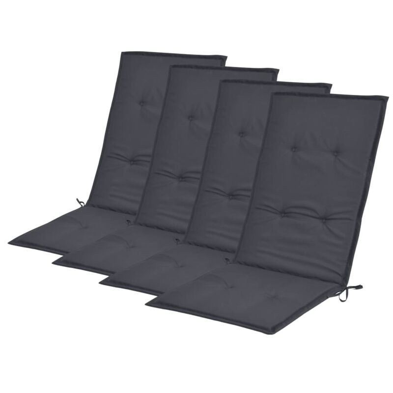 vidaXL Garden Chair Cushions 4 pcs Anthracite 47.2"x19.7"x1.18"