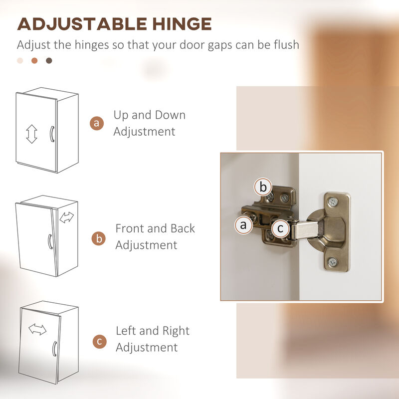 Hivvago Kitchen Buffet with Hutch and Storage Cabinets image number 5