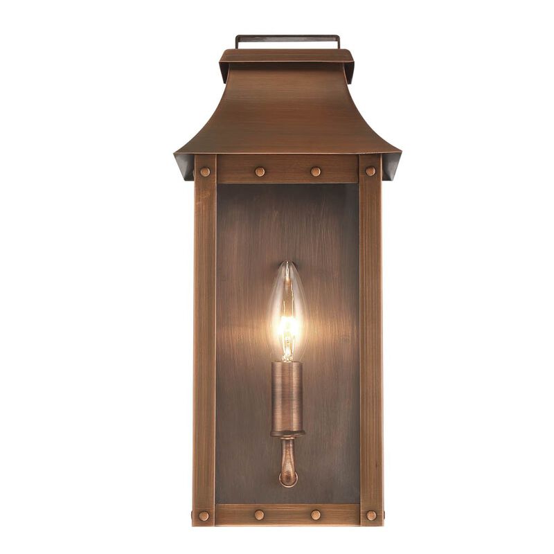 Hivvago Manchester 1-Light Copper Patina Pocket Wall Light