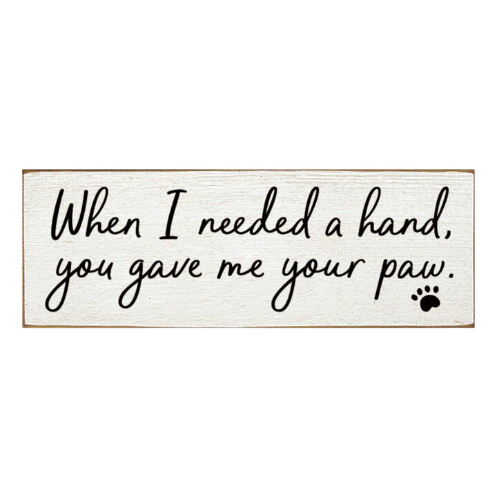 Decorative Pet Lover Wood Wall Plaque with Paw Print Sentiment Sign