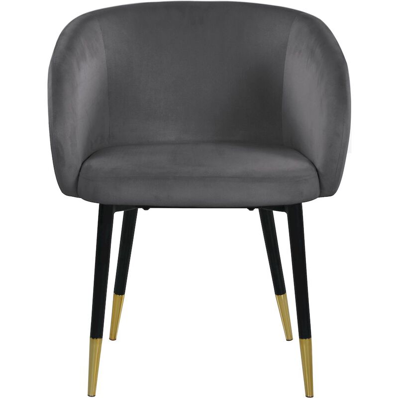 Meridian Furniture Louise Grey Velvet Dining Chair