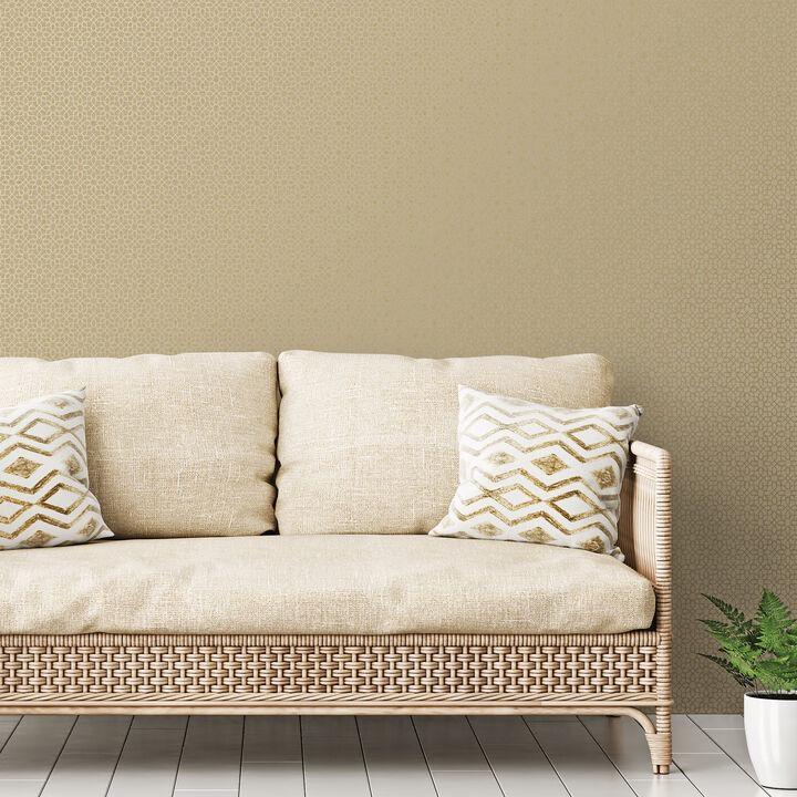Metallic FX Metallic Star Geometric Gold Wallpaper W78183