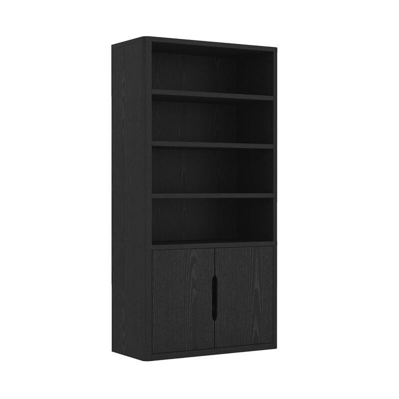Rivington Black Bookcase Cabinet (Set of 2)