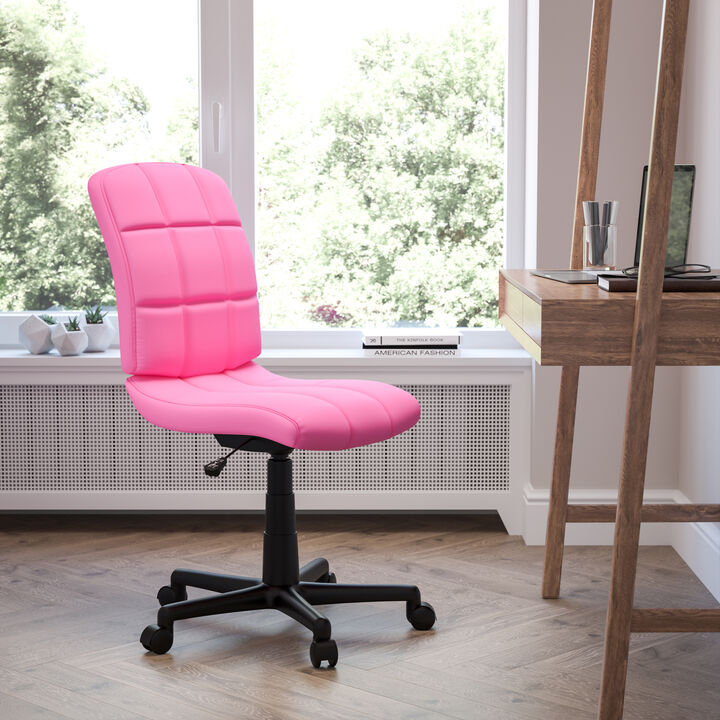 Clayton Mid-Back Quilted Vinyl Swivel Task Office Chair