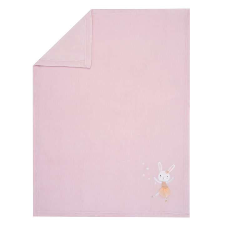 Bedtime Originals Tiny Dancer Baby Blanket - Pink, Animals, Celestial, Rabbit