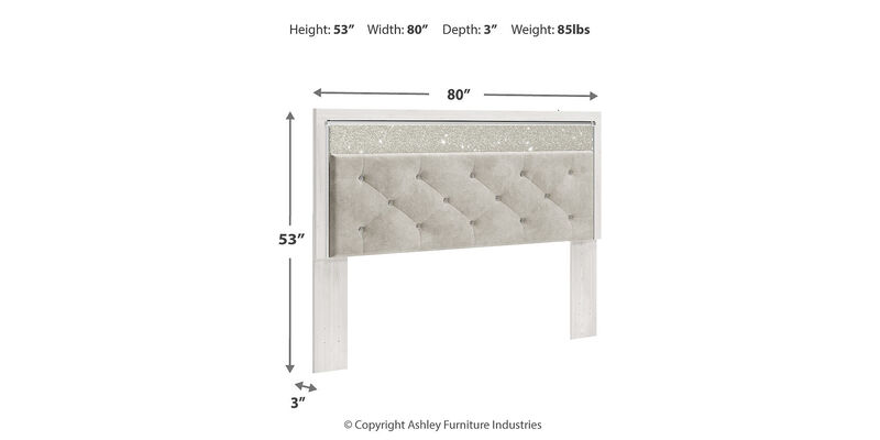 Altyra King/California King Upholstered Panel Headboard image number 2