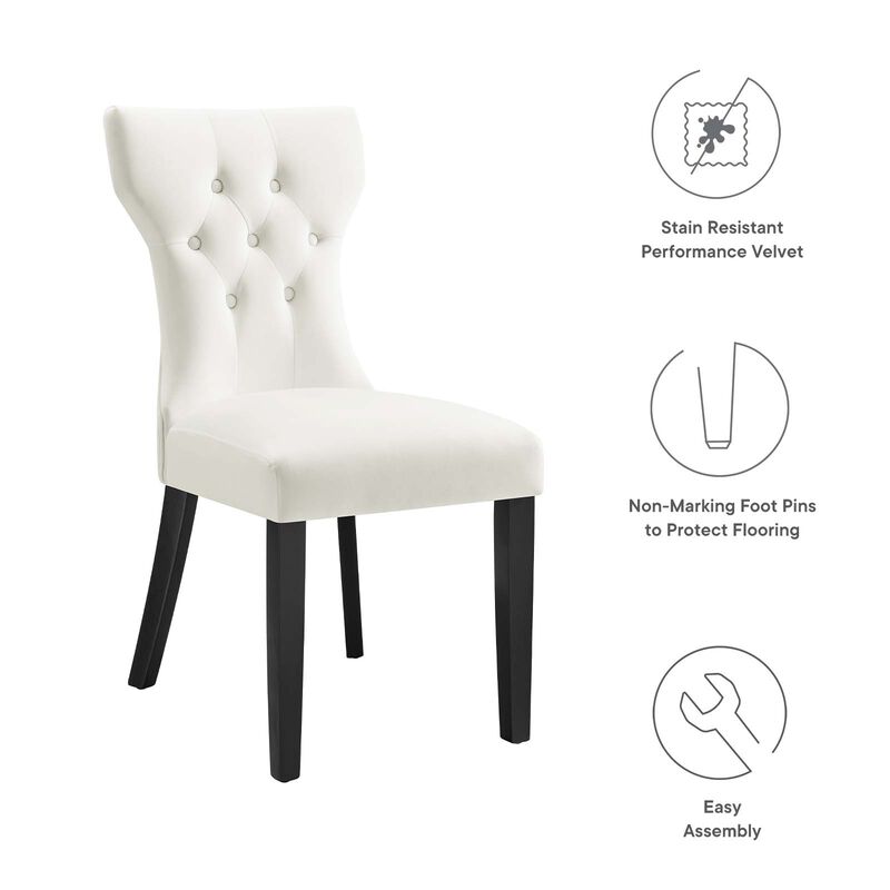 Silhouette Performance Velvet Dining Chairs - Set of 2 image number 6