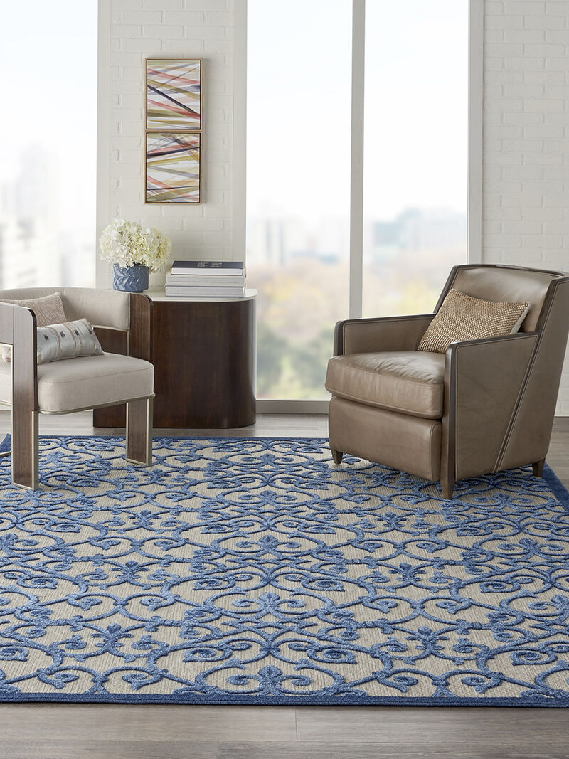 Aloha ALH21 Gray/Blue 3'6" x 5'6" Rug