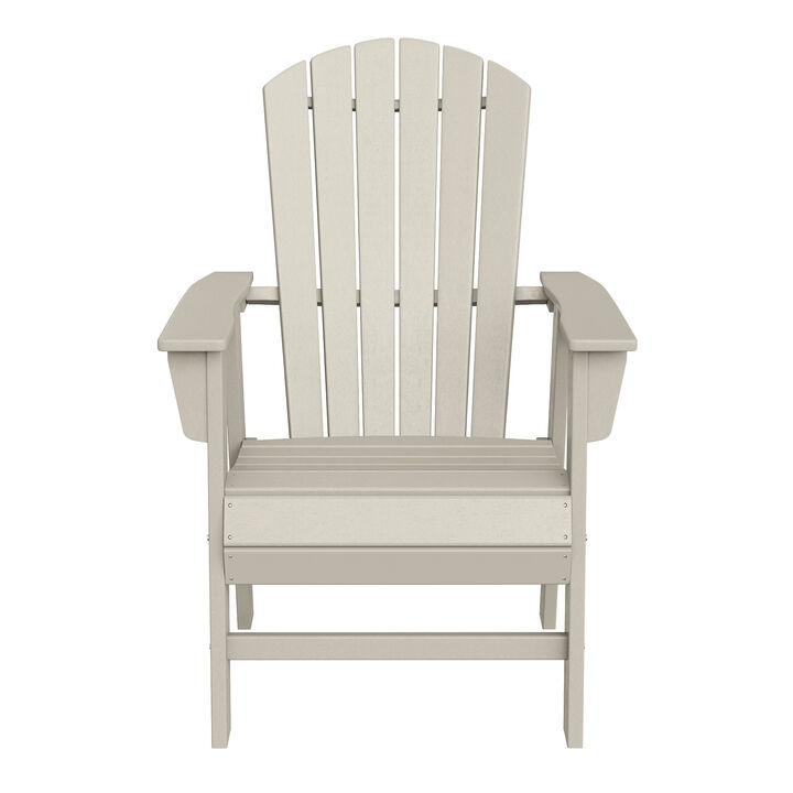 WestinTrends Dylan Outdoor Patio Shell-back Adirondack Dining Chair Weather Resistant