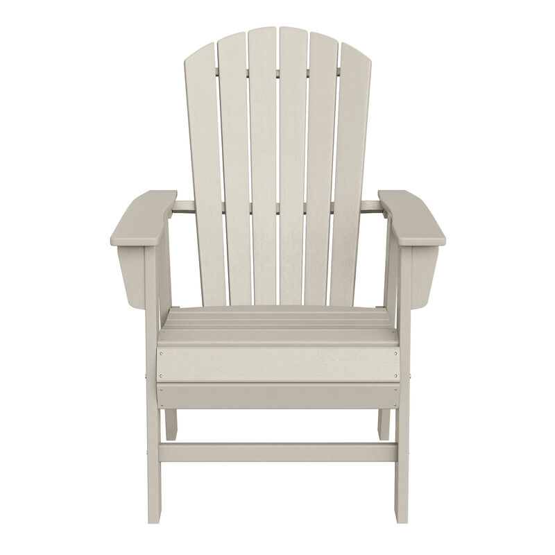 WestinTrends Dylan Outdoor Patio Shell-back Adirondack Dining Chair Weather Resistant