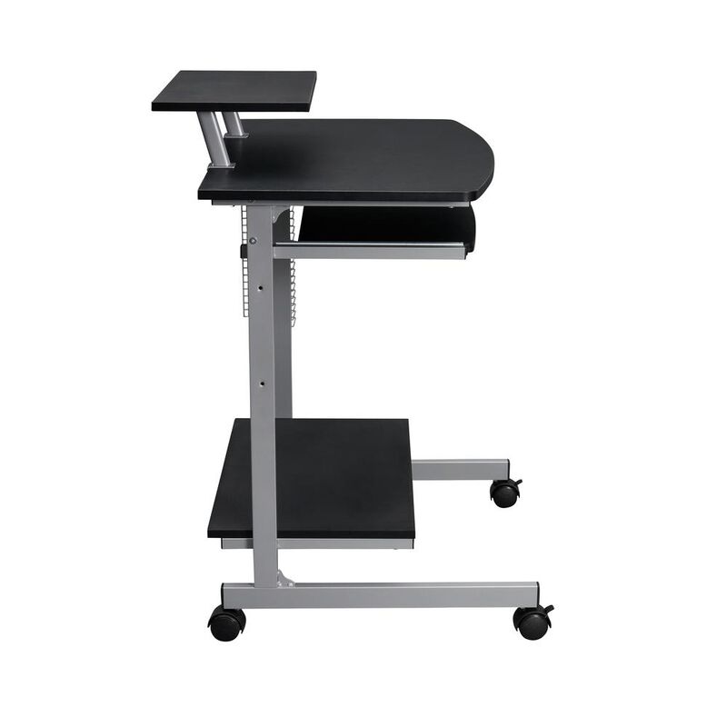 Techni Mobili Compact Computer Cart With Storage . Color: Graphite