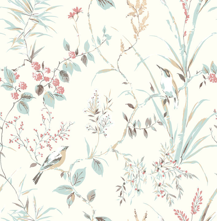 Mariko Pink Botanical Wallpaper (Set of 2)
