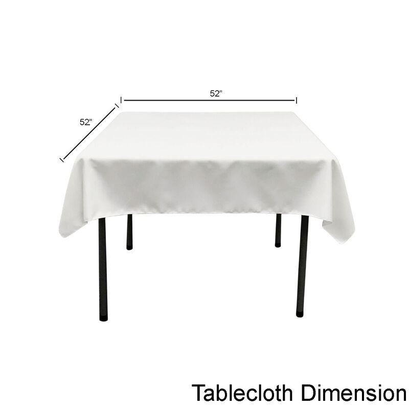 Durable Square Tablecloth in Polyester Poplin Fabric for Dining Table Protection image number 2