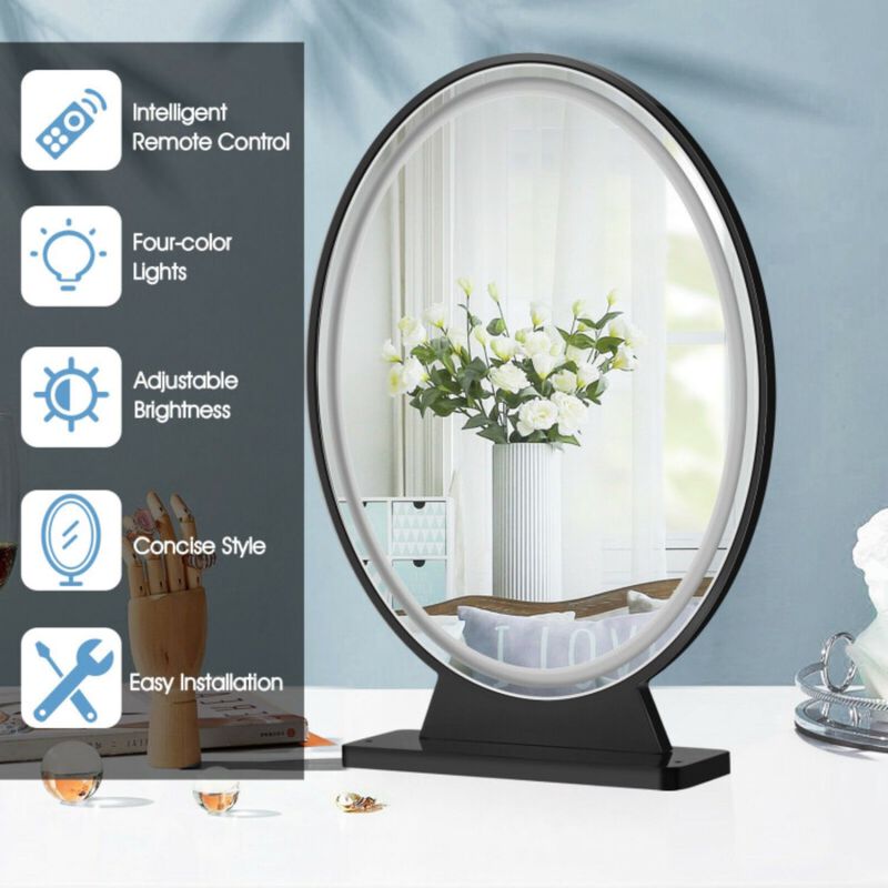 Hivvago Hollywood Vanity Lighted Makeup Mirror Remote Control 4 Color Dimming-White