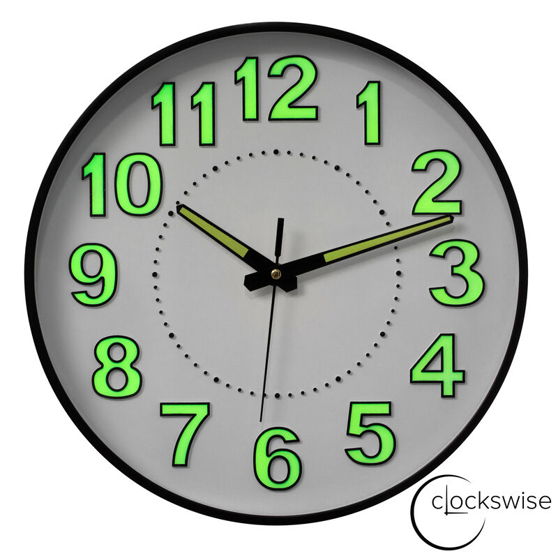 Clockswise 14-in Glow-in-the-Dark Decorative Wall Clock