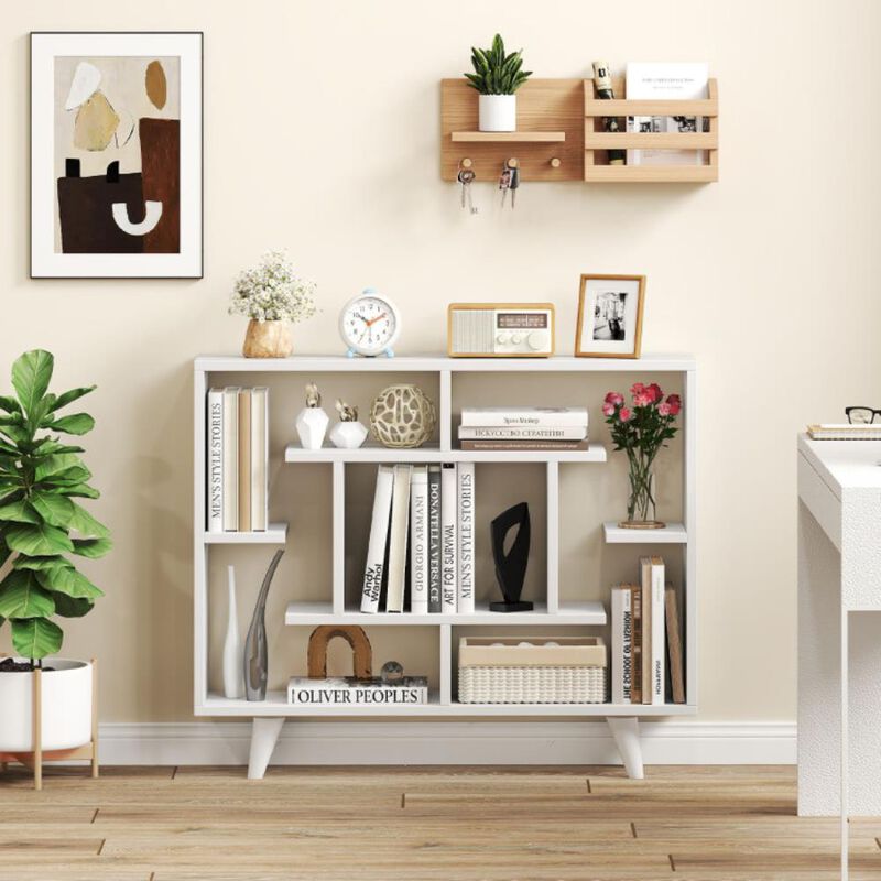 Hivvago Geometric Bookcase with Anti-Tipping Kit and Storage Shelving Unit