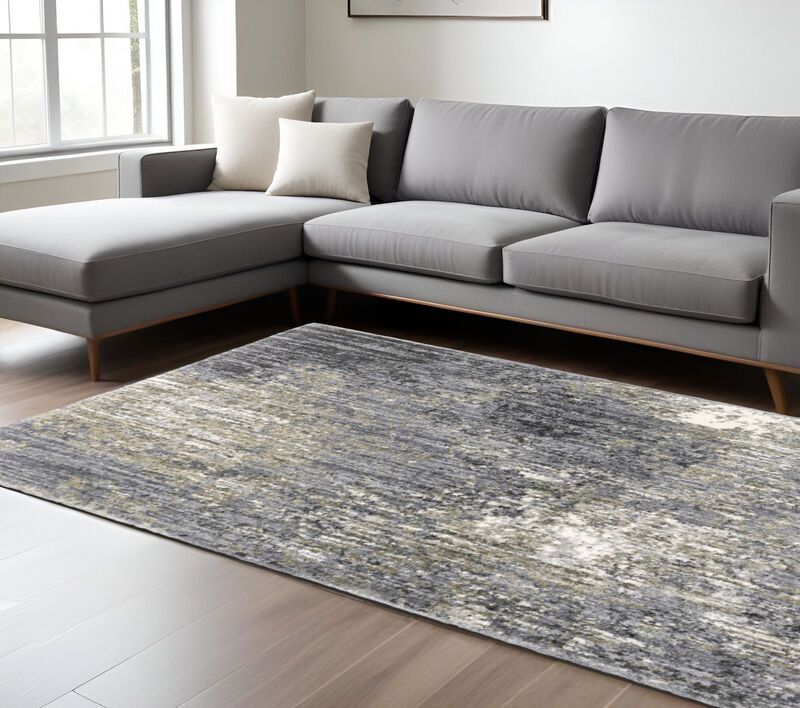 HomeRoots Abstract Shag Area Rug image number 1