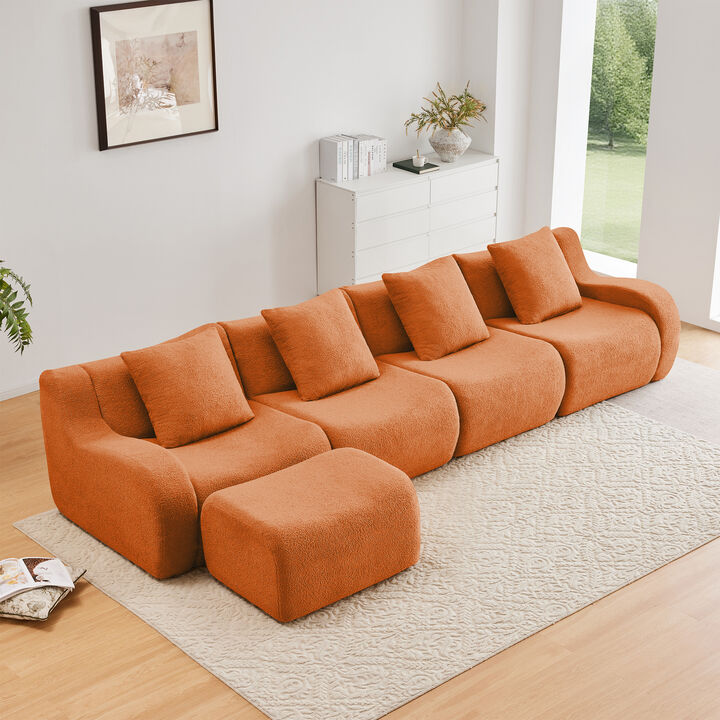 Jimbep L-Shaped 4-Seat Boneless Sectional