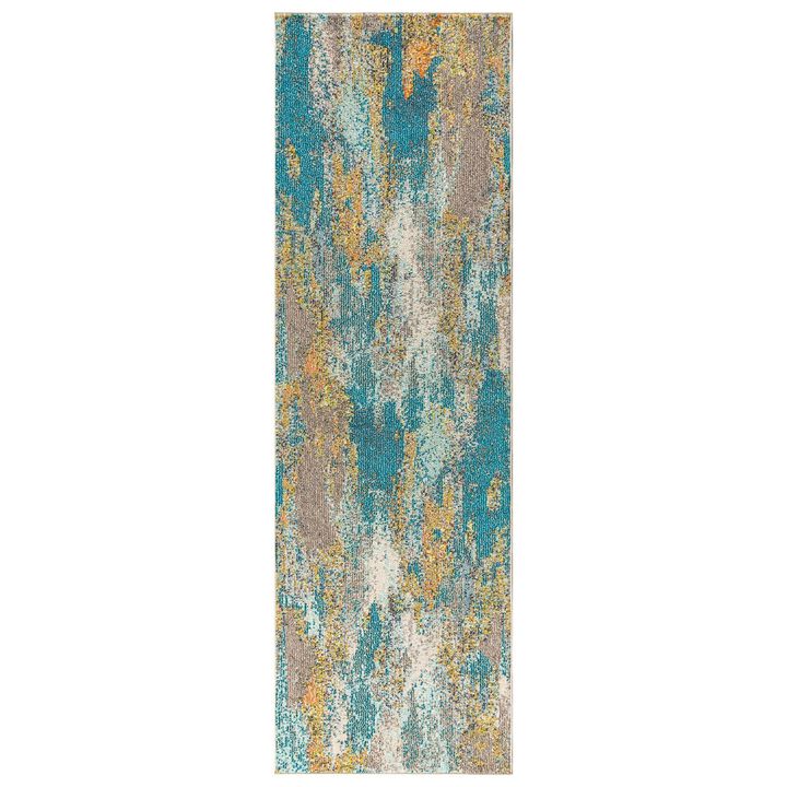 Contemporary Pop Modern Abstract Vintage Waterfall Area Rug
