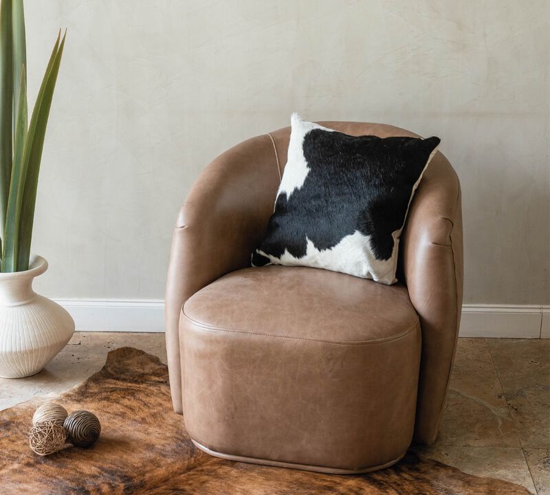 Cowhide Pillow Cover 16&Prime; x 16&Prime;