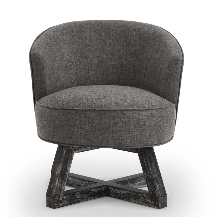 Merax Classic linen Fabric Swivel Accent Chair