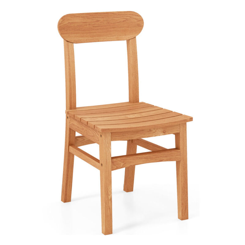 Outdoor Patio Teak Wood Chair Single Piece image number 0