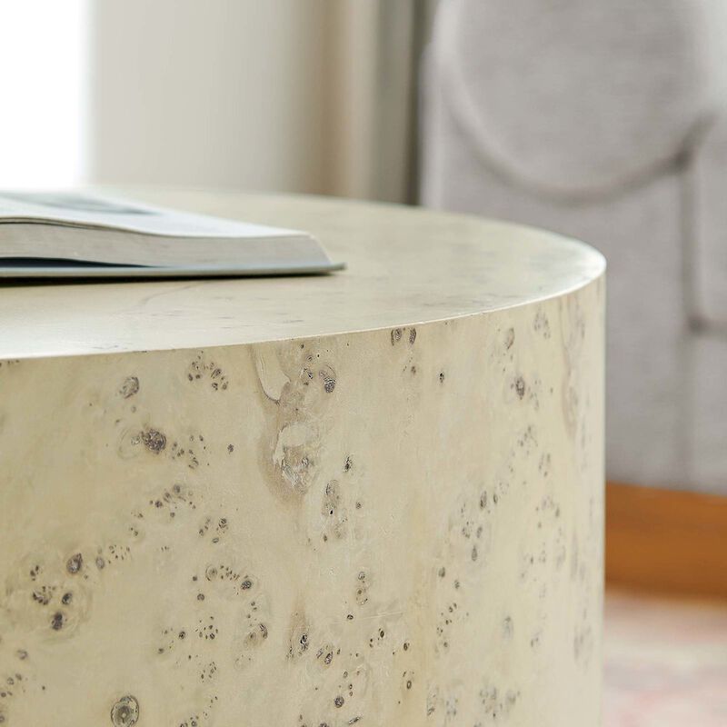 Cosmos 35" Round Burl Wood Coffee Table image number 8
