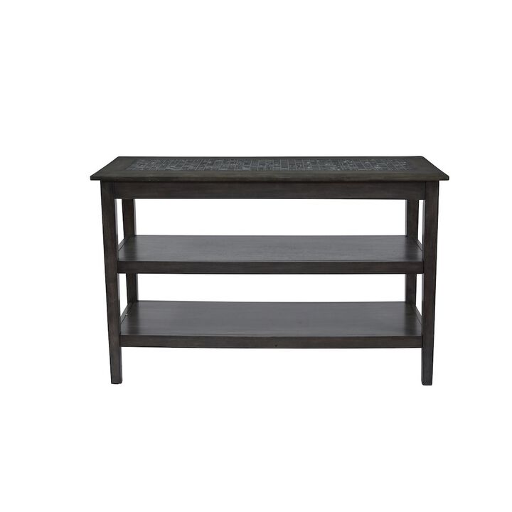 Jofran Baroque Sofa 48 Sofa Table with Mosaic Tile Inlay