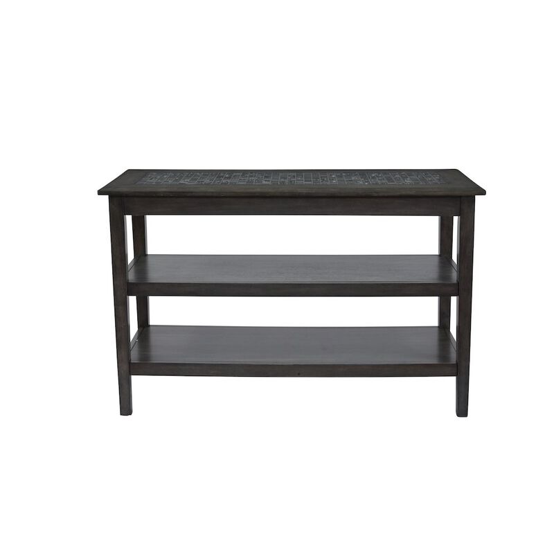 Jofran Baroque Sofa 48 Sofa Table with Mosaic Tile Inlay