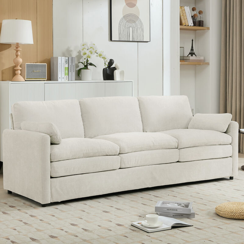 Merax Modern Chenille 3-seater Sofa Couch for Living Room