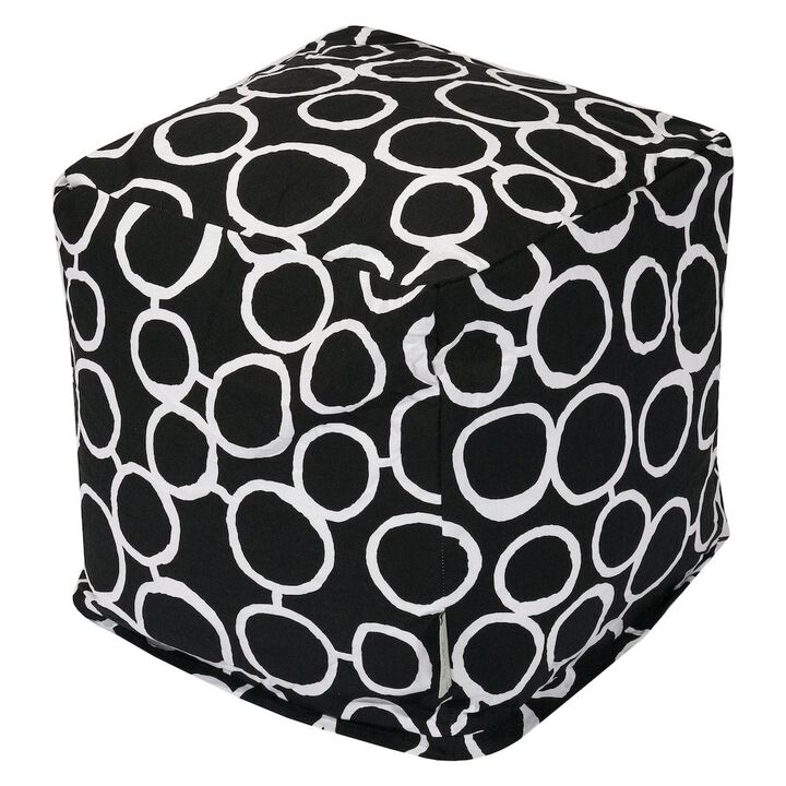 Majestic Home Goods Cube Pouf Fusion Black