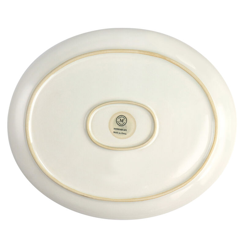 Martha Stewart Perry Street 13.6in Oval Stoneware Serving Platter in Blue