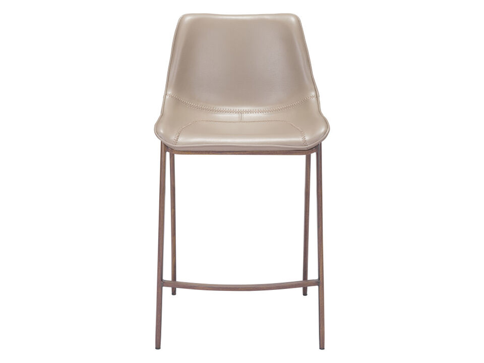 Magnus Counter Stool (Set of 2) Brown & Walnut